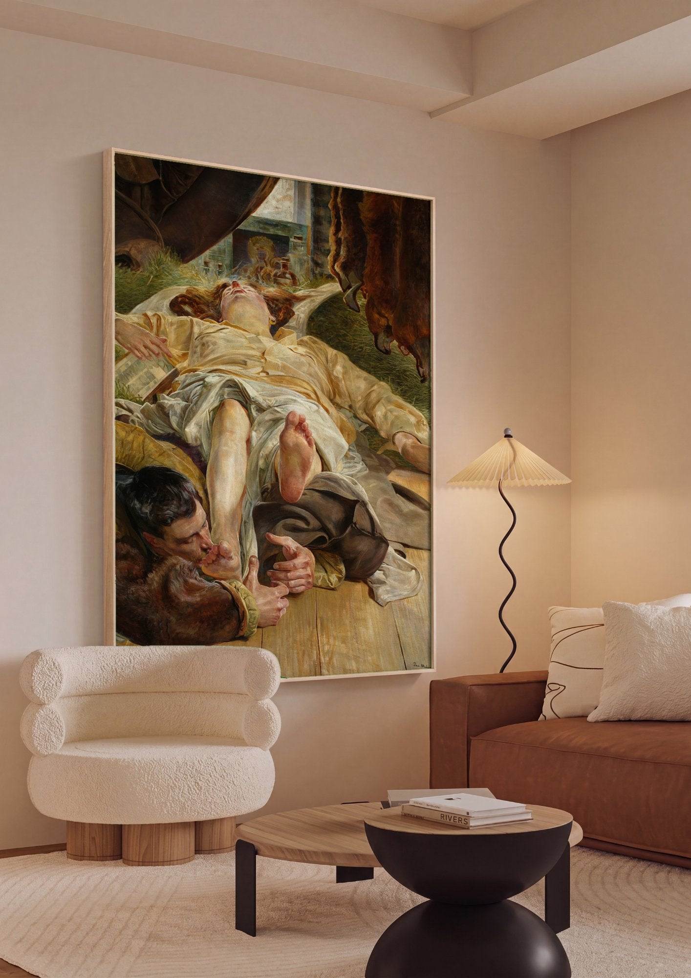 Quadro Decorativo A Medusa (ou The Poisoned Fountain) - Jacek Malczewski em ambiente decorado