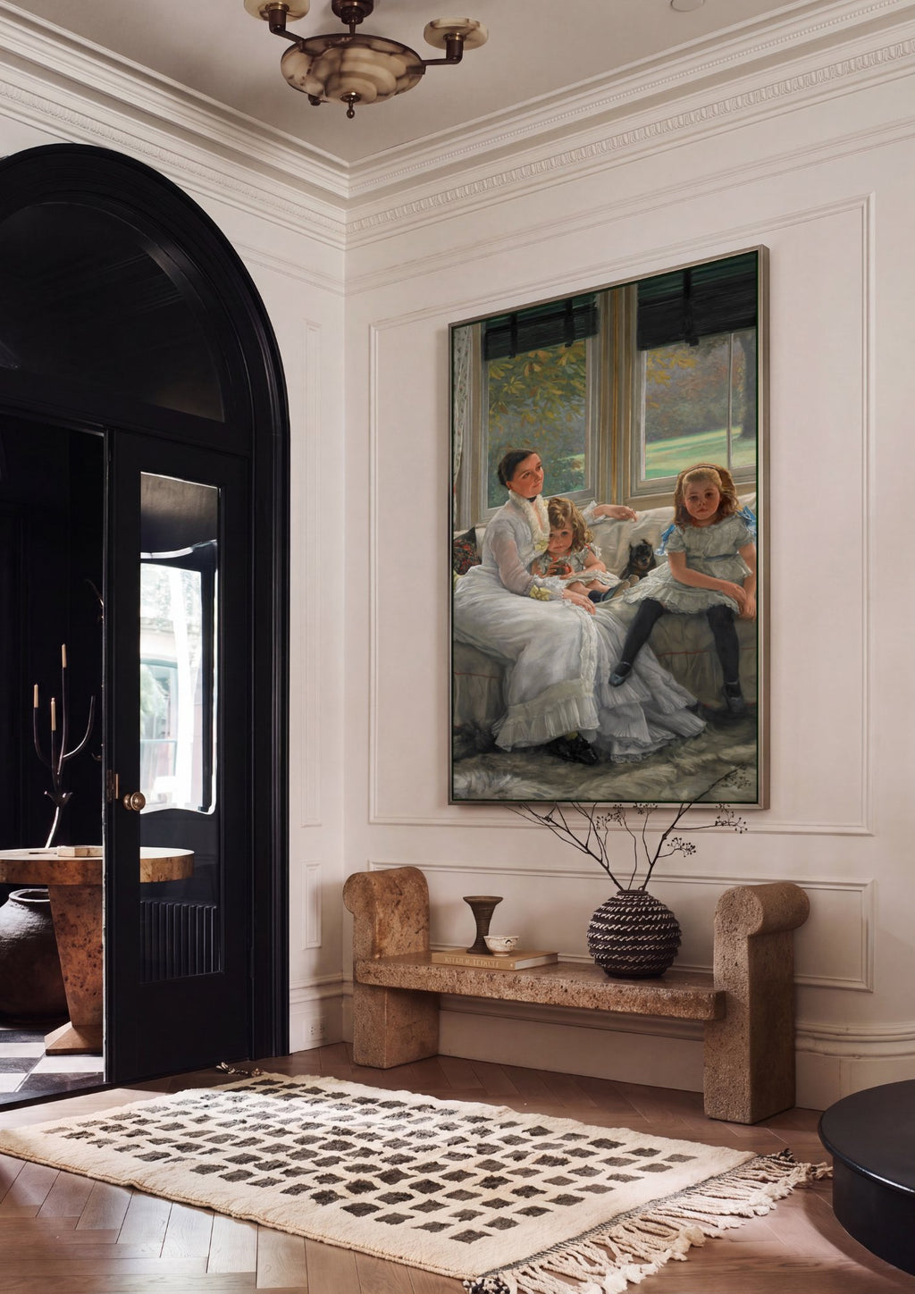 Quadro Decorativo A Família – James Tissot em ambiente decorado
