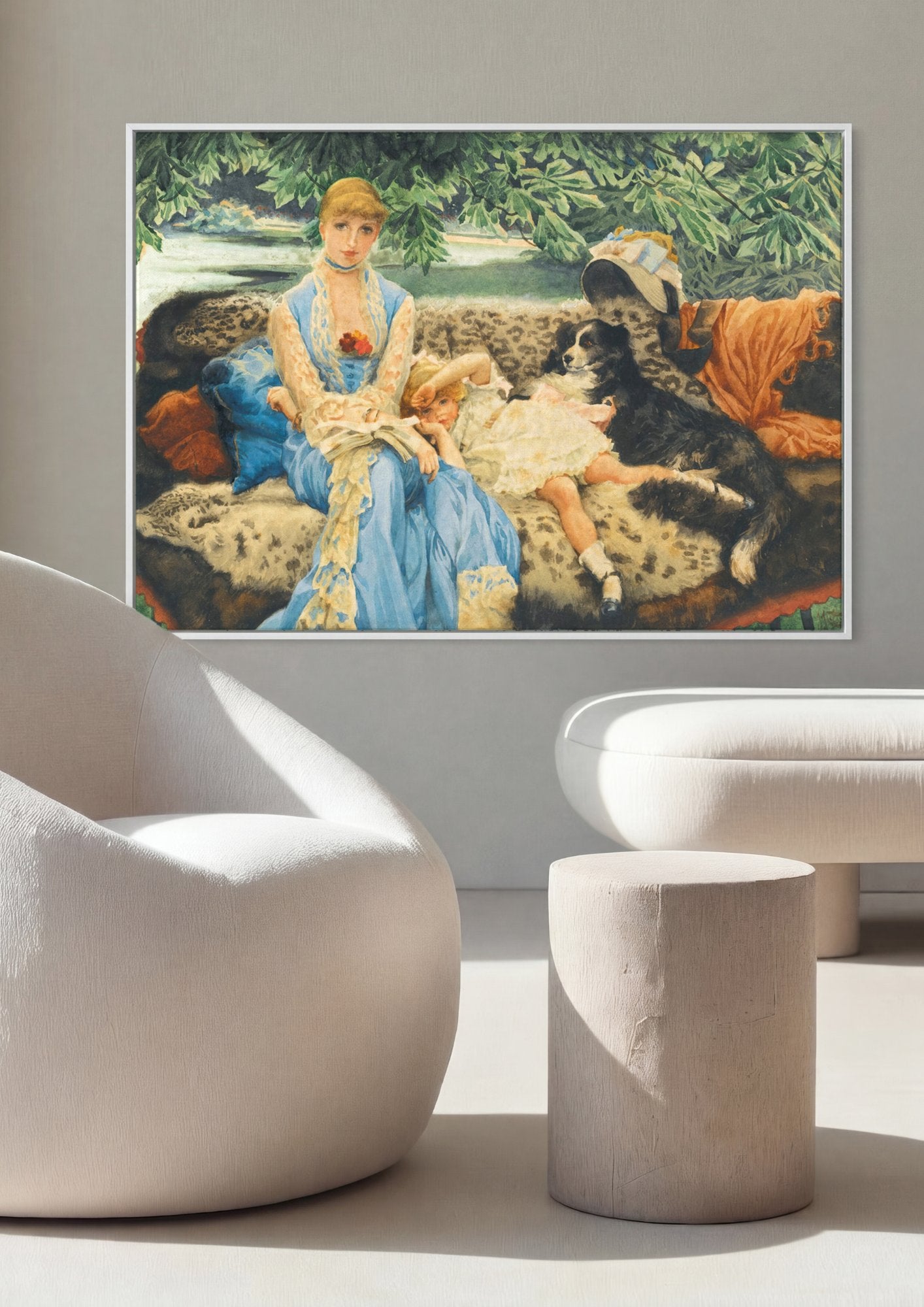 Quadro Decorativo A Leitura - James Tissot em ambiente decorado
