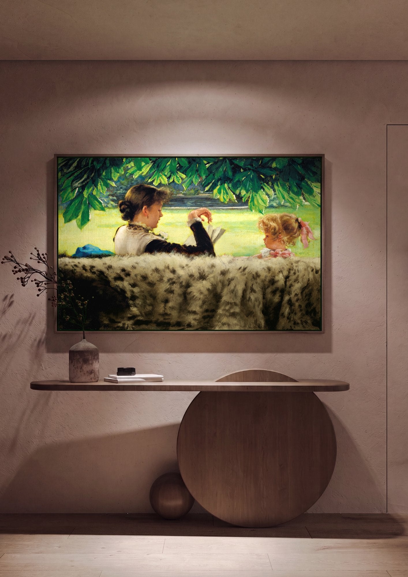 Quadro Decorativo A Leitura - James Tissot em ambiente decorado