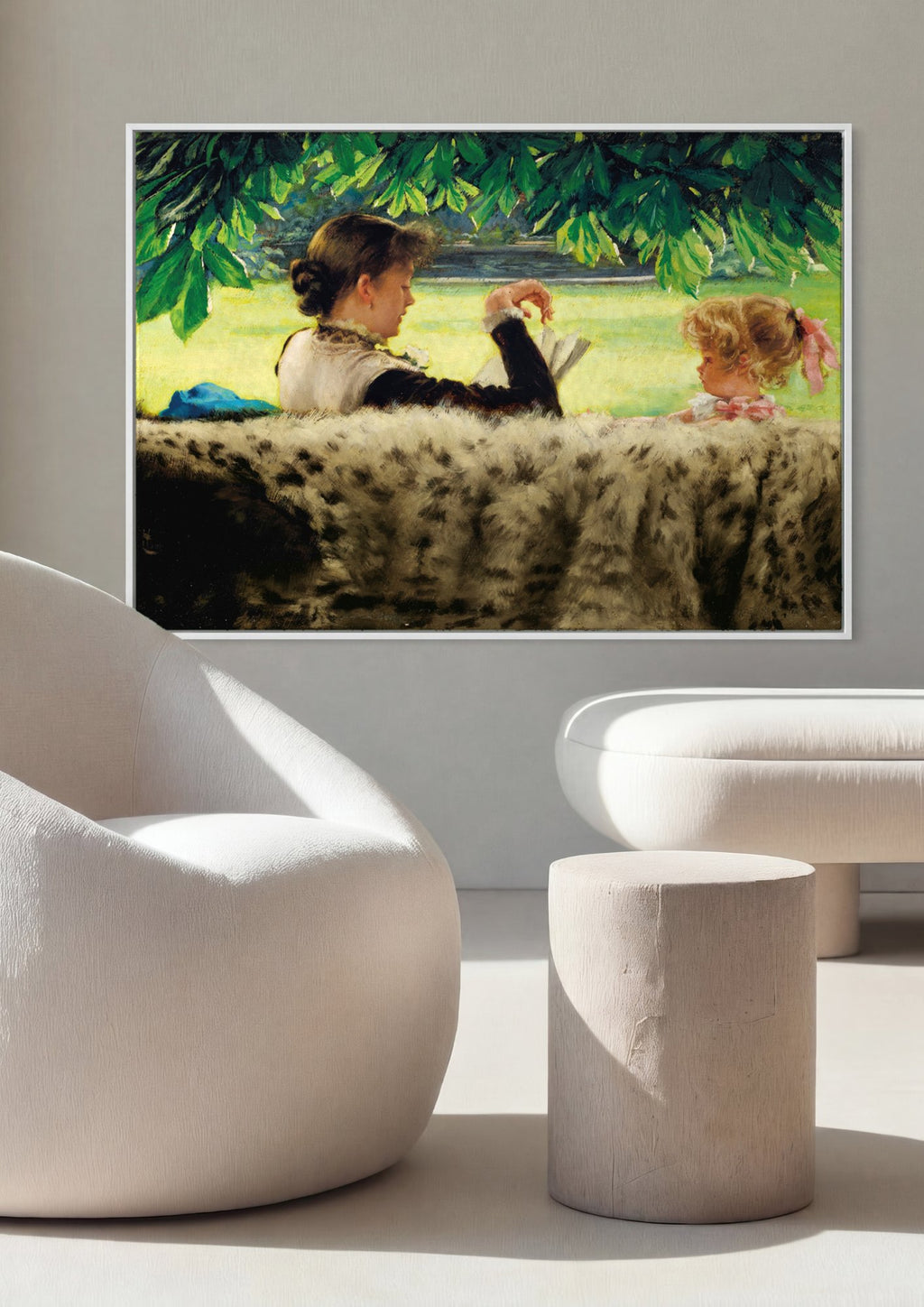 Quadro Decorativo A Leitura - James Tissot em ambiente decorado