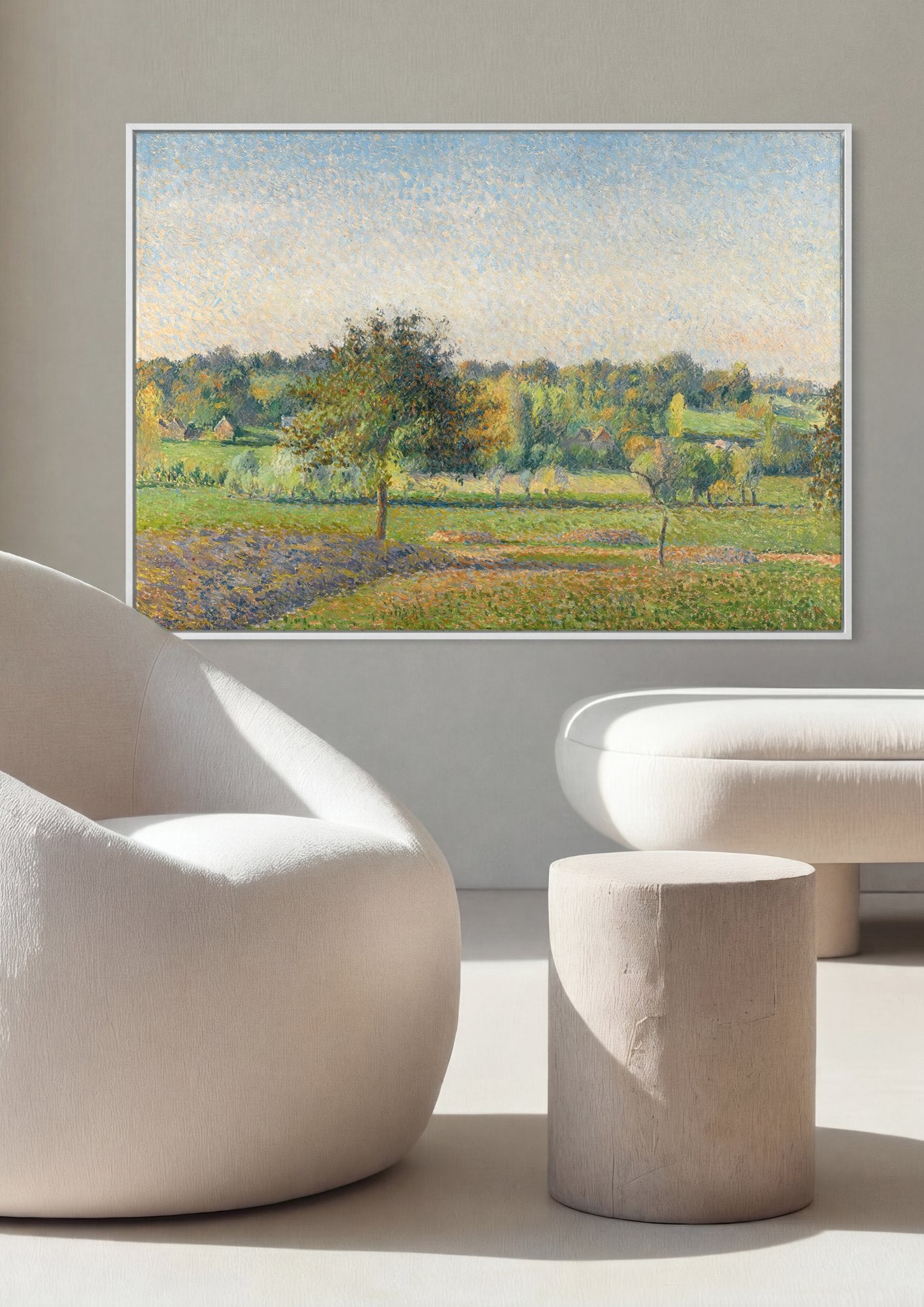 Quadro Decorativo Campo Ensolarado - Pissarro em ambiente decorado