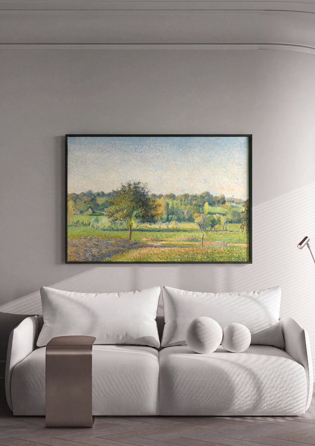 Quadro Decorativo Campo Ensolarado - Pissarro em ambiente decorado