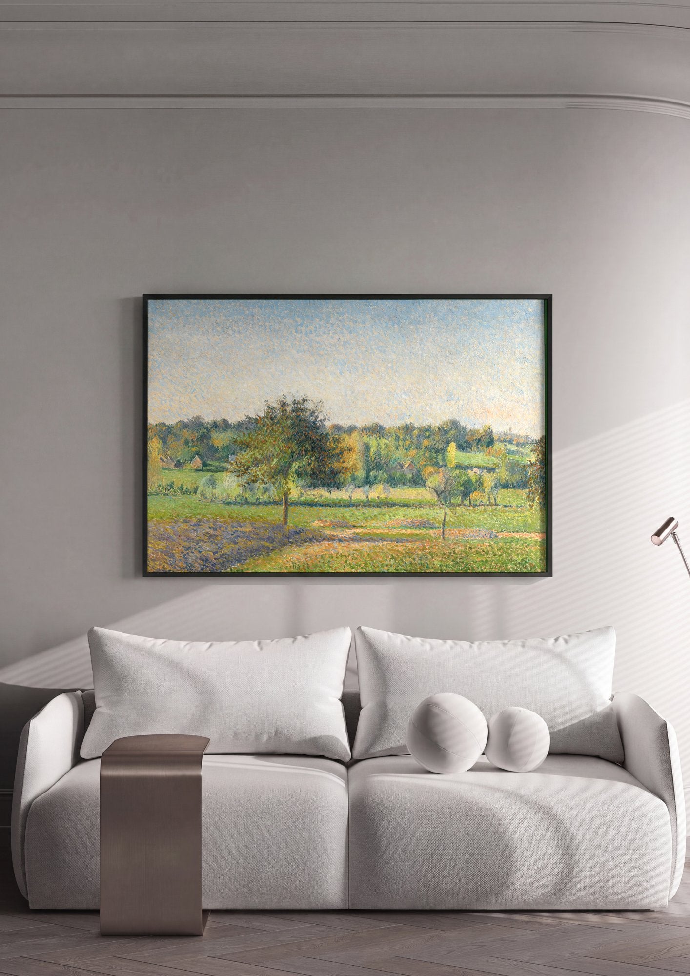 Quadro Decorativo Campo Ensolarado - Pissarro em ambiente decorado