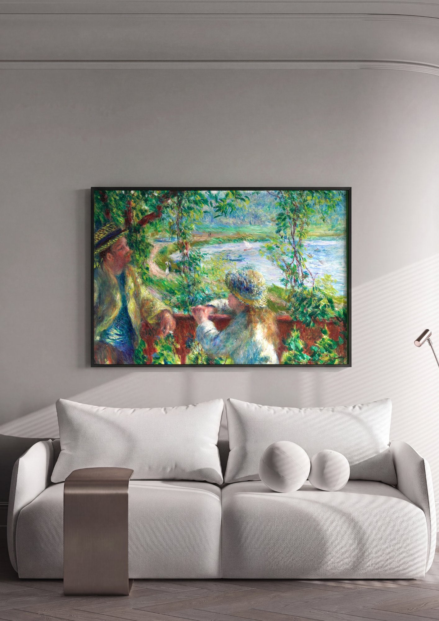 Quadro Decorativo A Varanda (La Terrasse) - Renoir em ambiente decorado