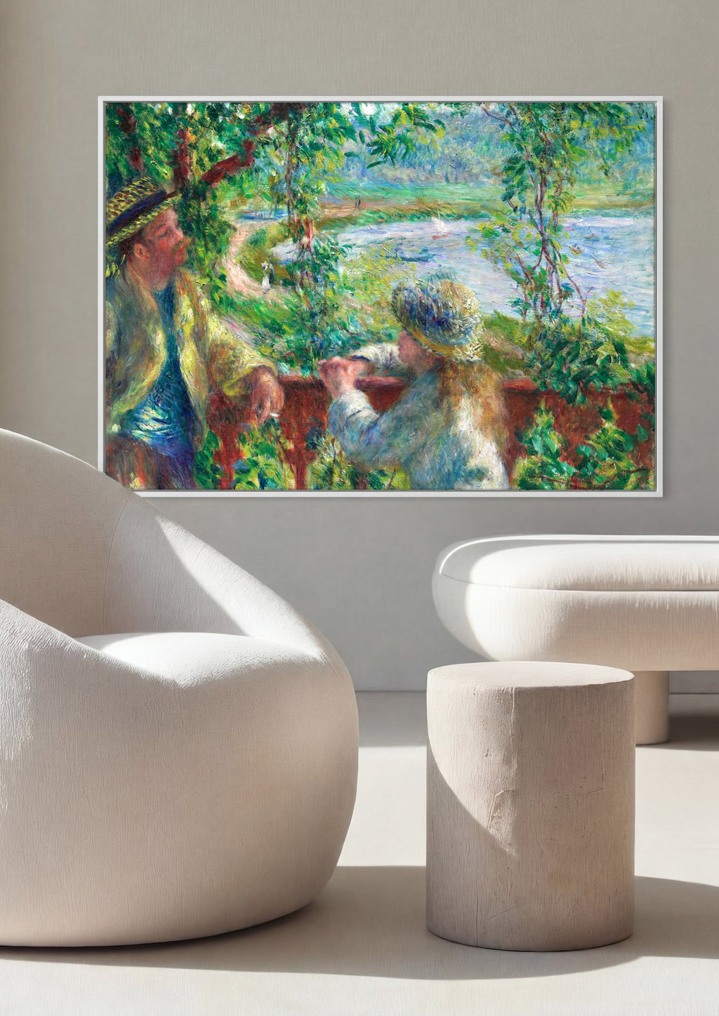 Quadro Decorativo A Varanda (La Terrasse) - Renoir em ambiente decorado
