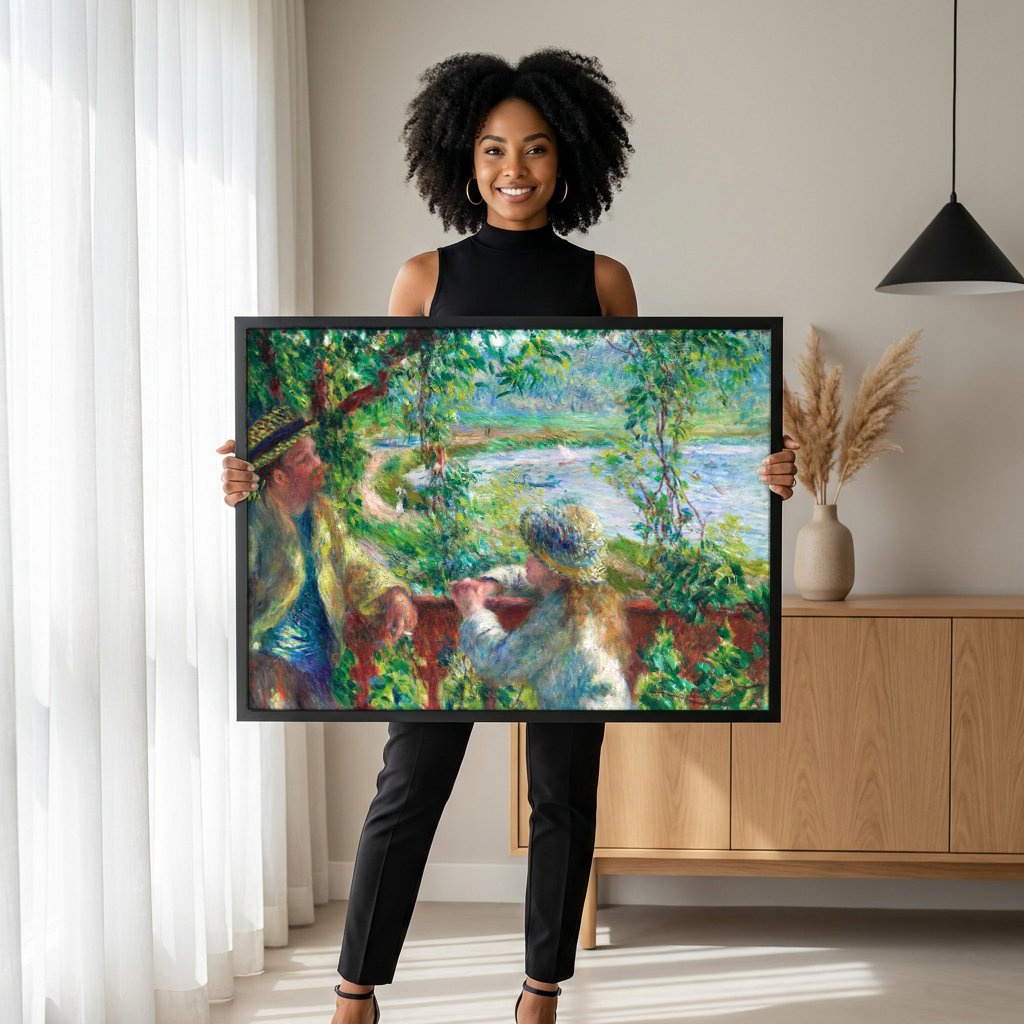 Quadro Decorativo A Varanda (La Terrasse) - Renoir com modelo em ambiente