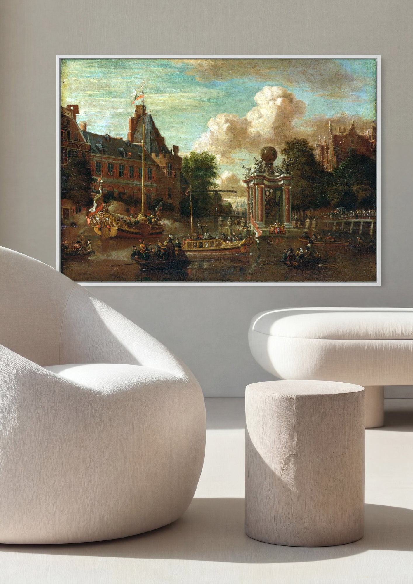 Quadro Decorativo Celebração no Canal - Storck em ambiente decorado