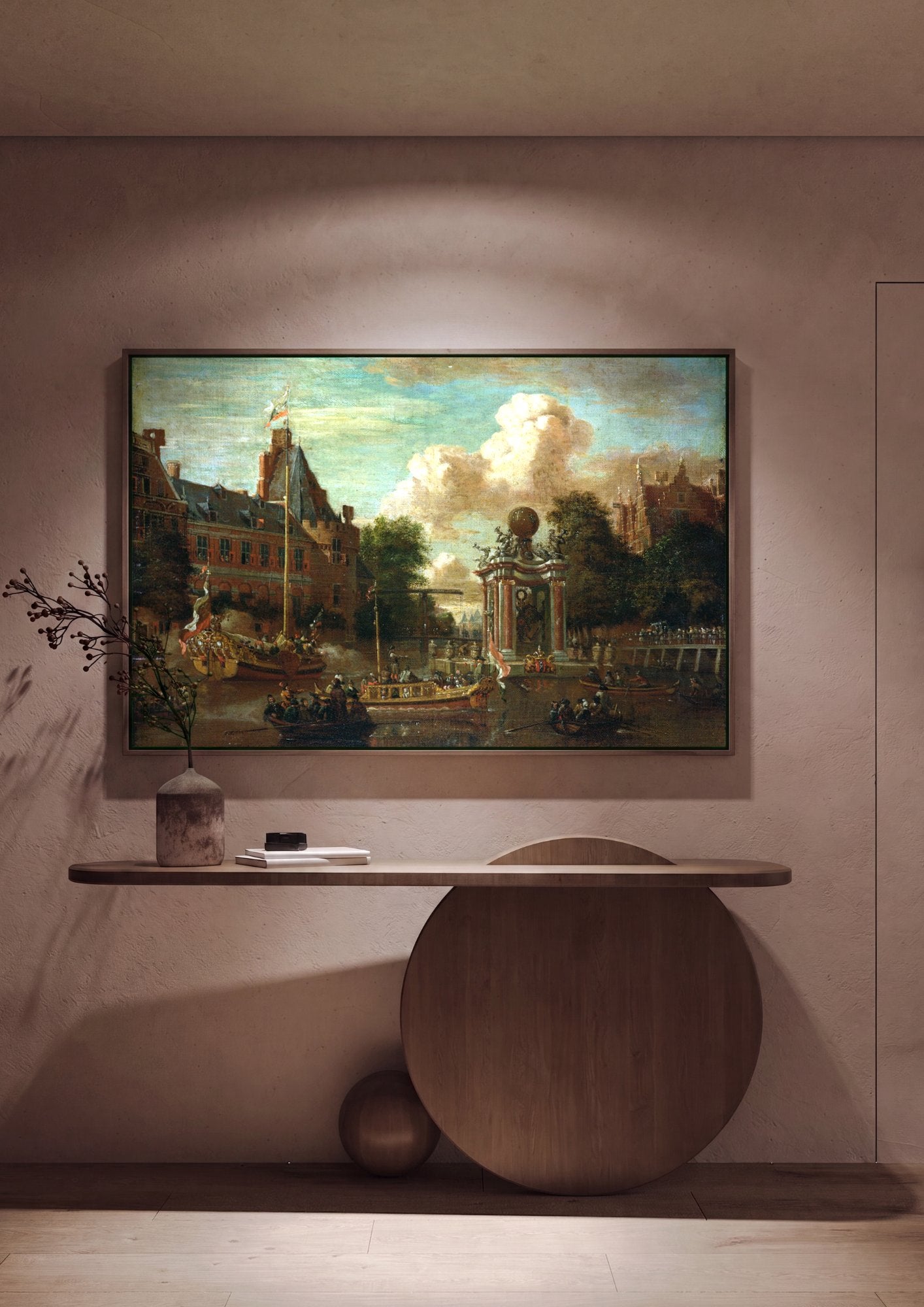 Quadro Decorativo Celebração no Canal - Storck em ambiente decorado