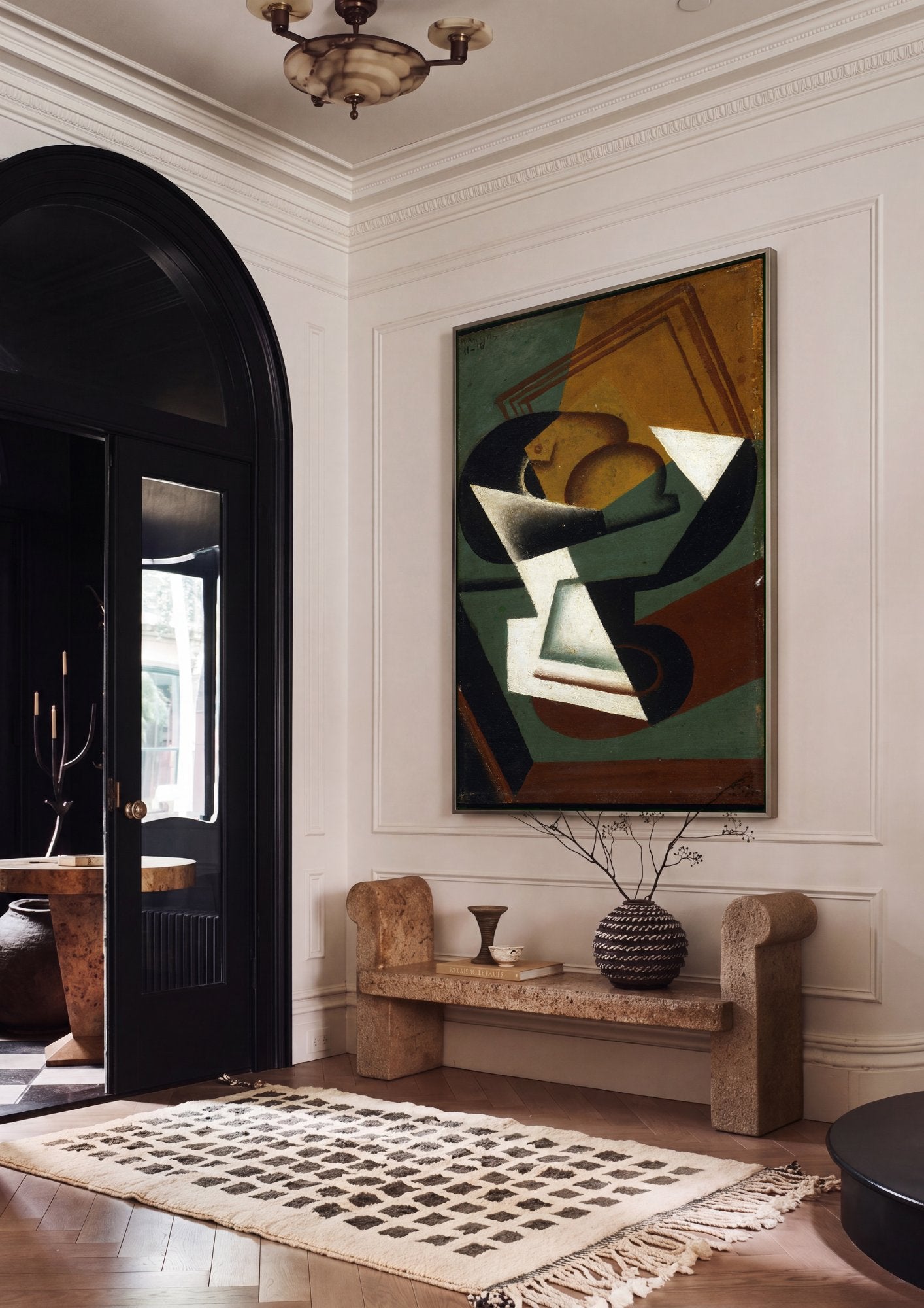 Quadro Decorativo Natureza Morta Cubista - Juan Gris em ambiente decorado