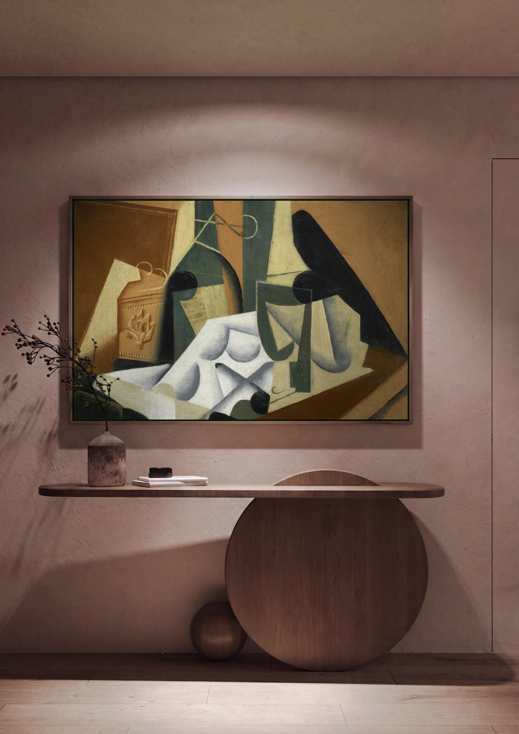 Quadro Decorativo Natureza-Morta Cubista - Juan Gris em ambiente decorado