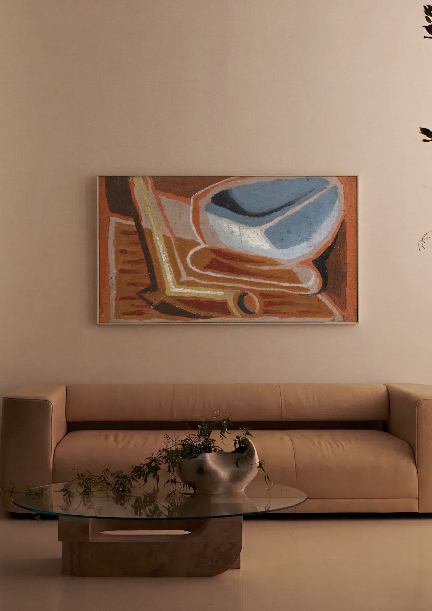 Quadro Decorativo Natureza-Morta Cubista - Juan Gris em ambiente decorado