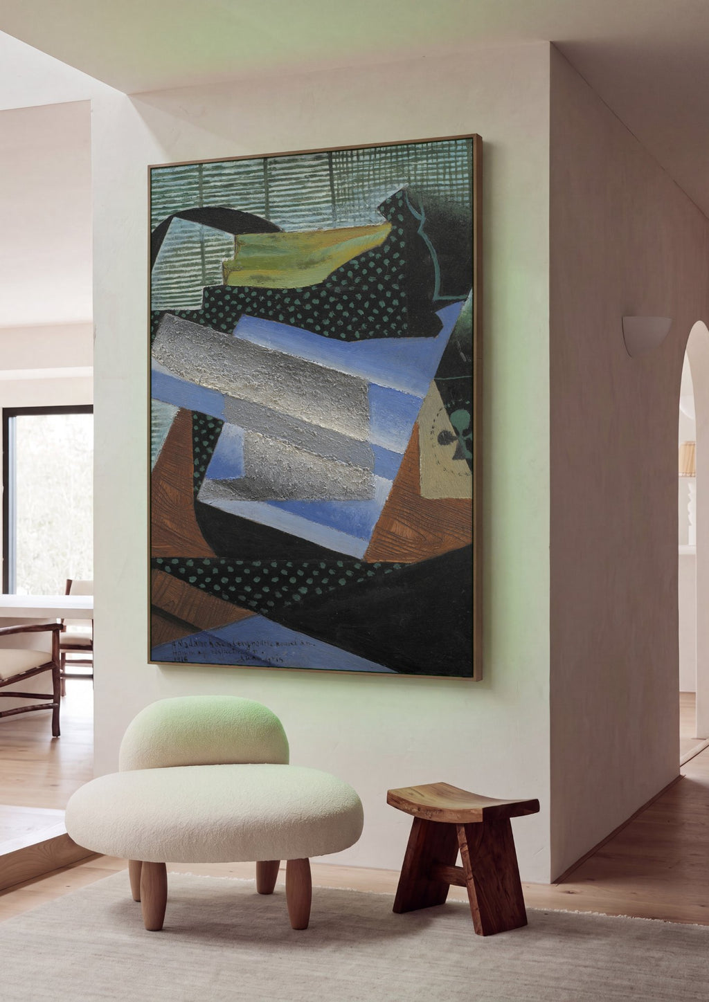Quadro Decorativo Natureza Morta Cubista - Juan Gris em ambiente decorado
