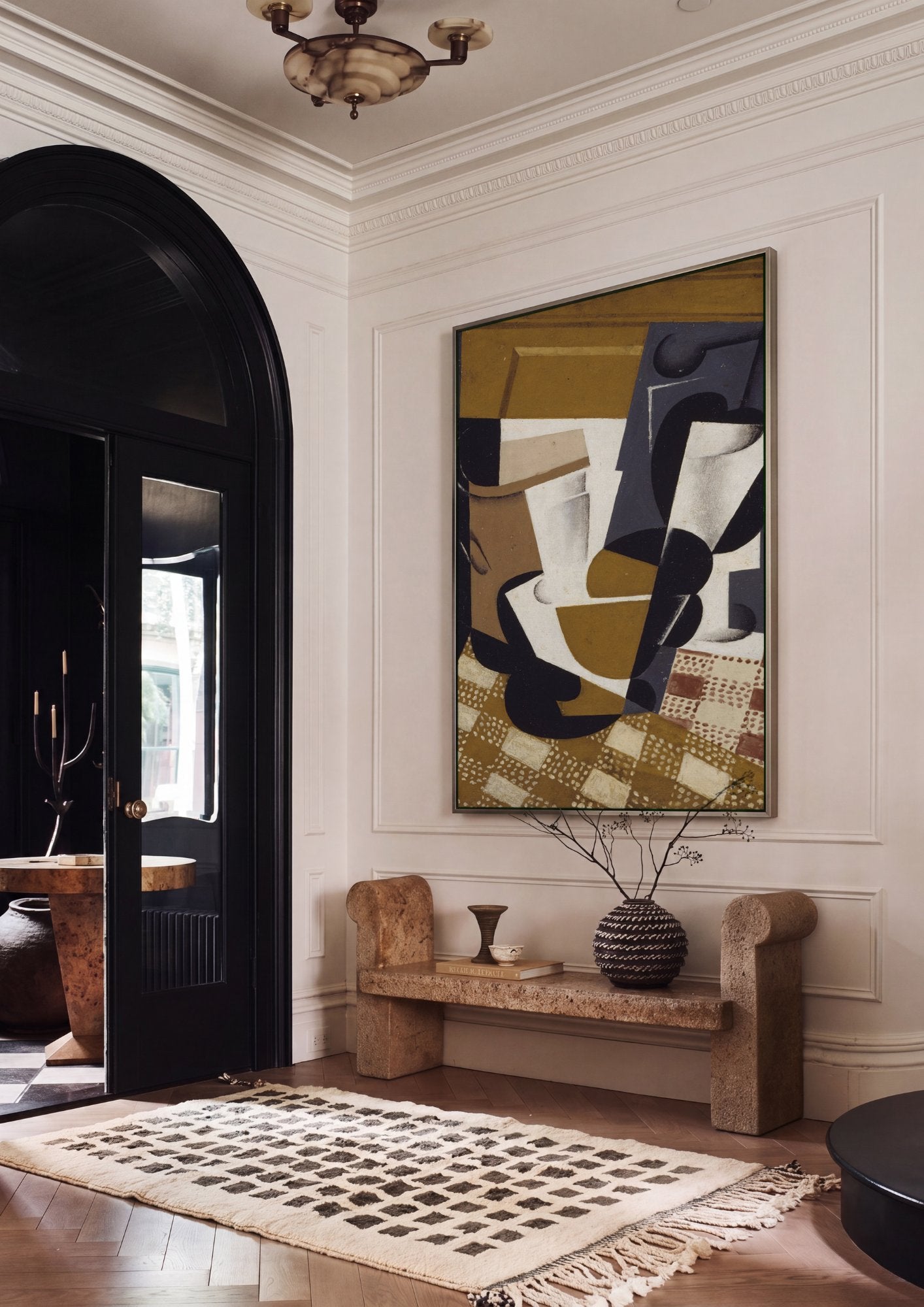 Quadro Decorativo Natureza-Morta Cubista - Juan Gris em ambiente decorado
