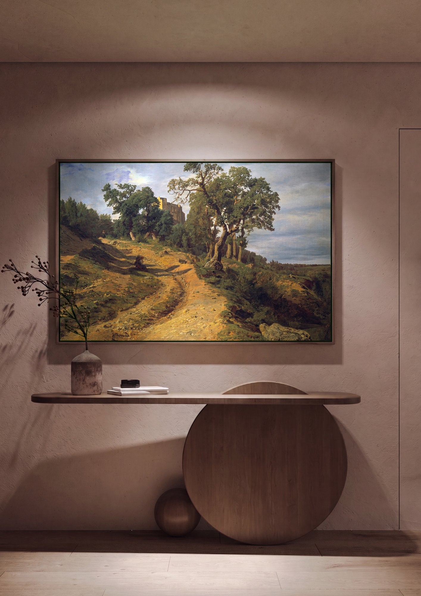 Quadro Decorativo A Estrada para o Castelo - Waldmüller em ambiente decorado