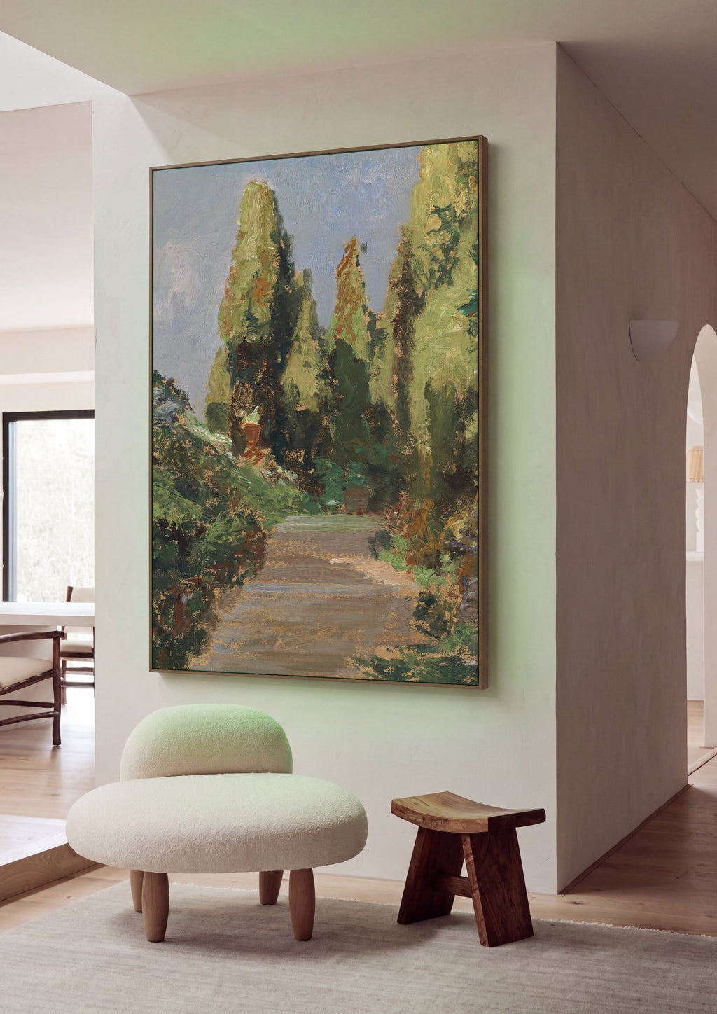 Quadro Decorativo Caminho Entre Ciprestes - Olga Wisinger-Florian em ambiente decorado