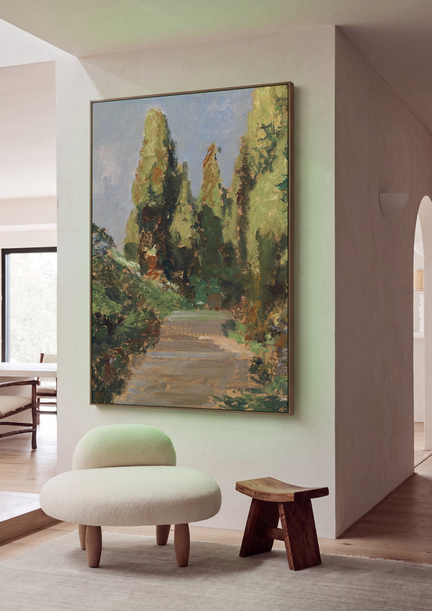 Quadro Decorativo Caminho Entre Ciprestes - Olga Wisinger-Florian em ambiente decorado