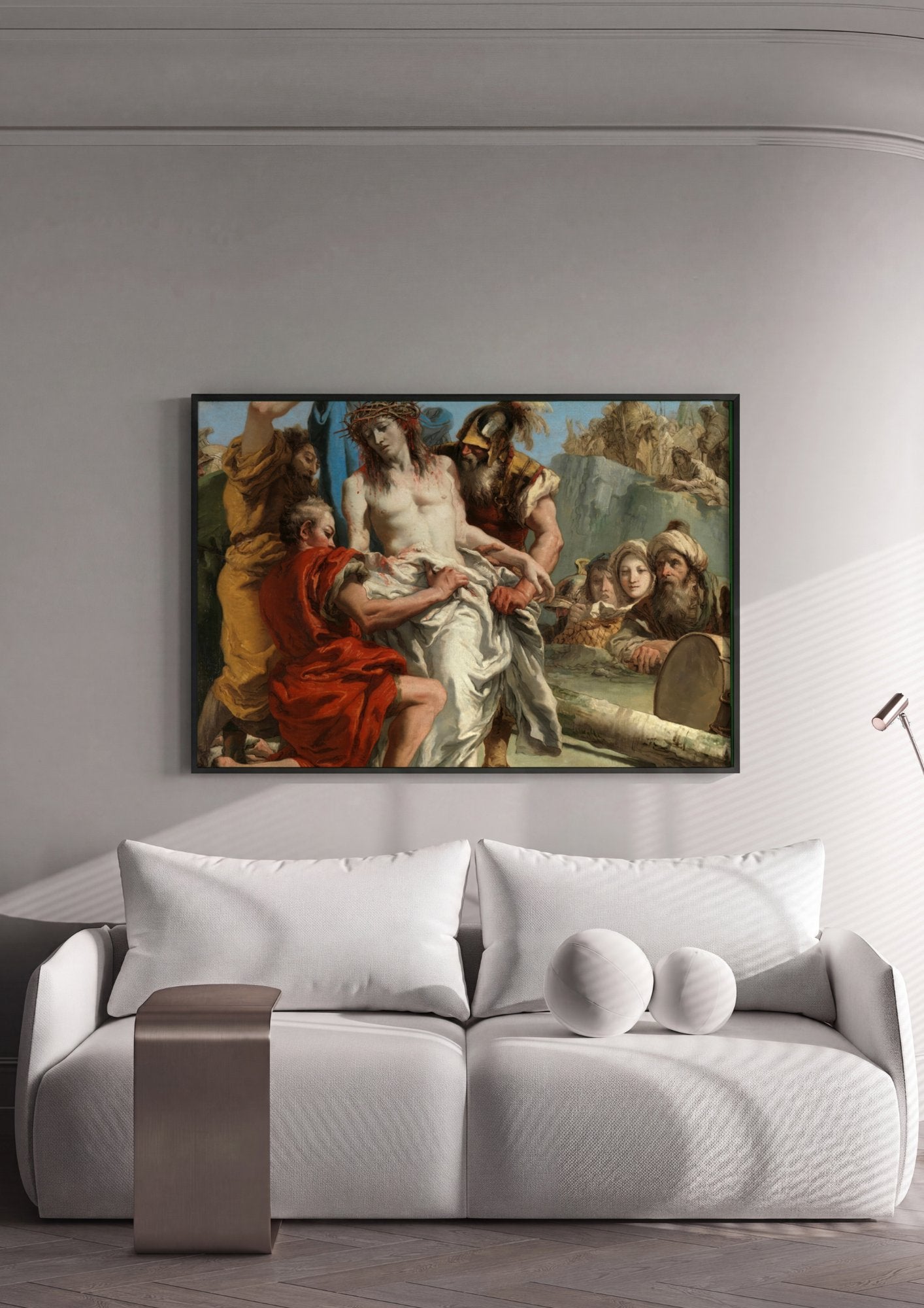 Quadro Decorativo A Deposição de Cristo – Tiepolo em ambiente decorado