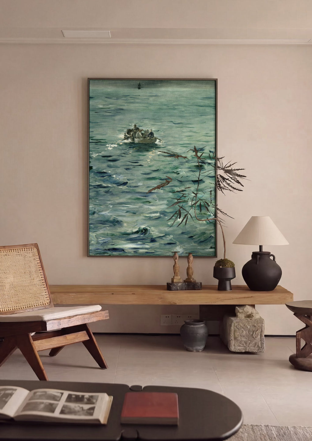 Quadro Decorativo A Barca - Édouard Manet | quadro emoldurado na parede