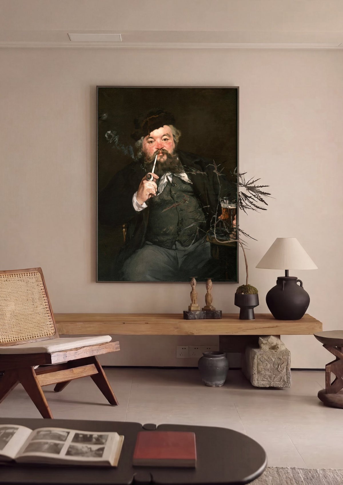 Quadro Decorativo O Bom Bebedor - Manet | quadro emoldurado na parede