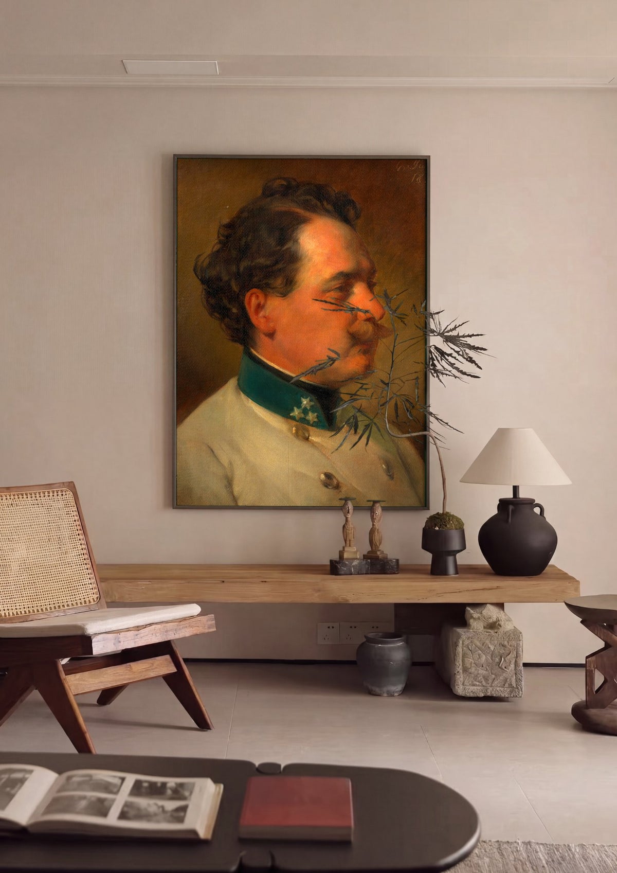 Quadro Decorativo 'Retrato de Homem Militar' - Von Amerling | quadro emoldurado na parede