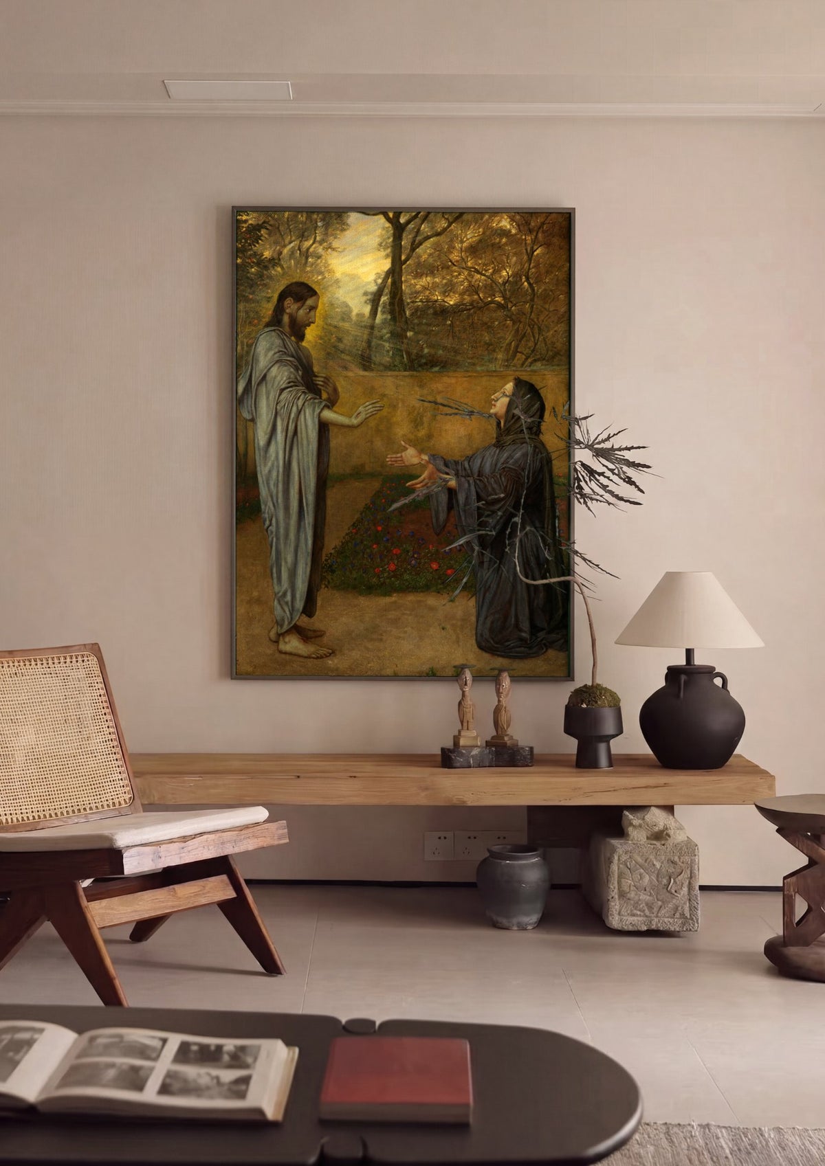 Quadro Decorativo Noli Me Tangere - Hans Thoma | quadro emoldurado na parede