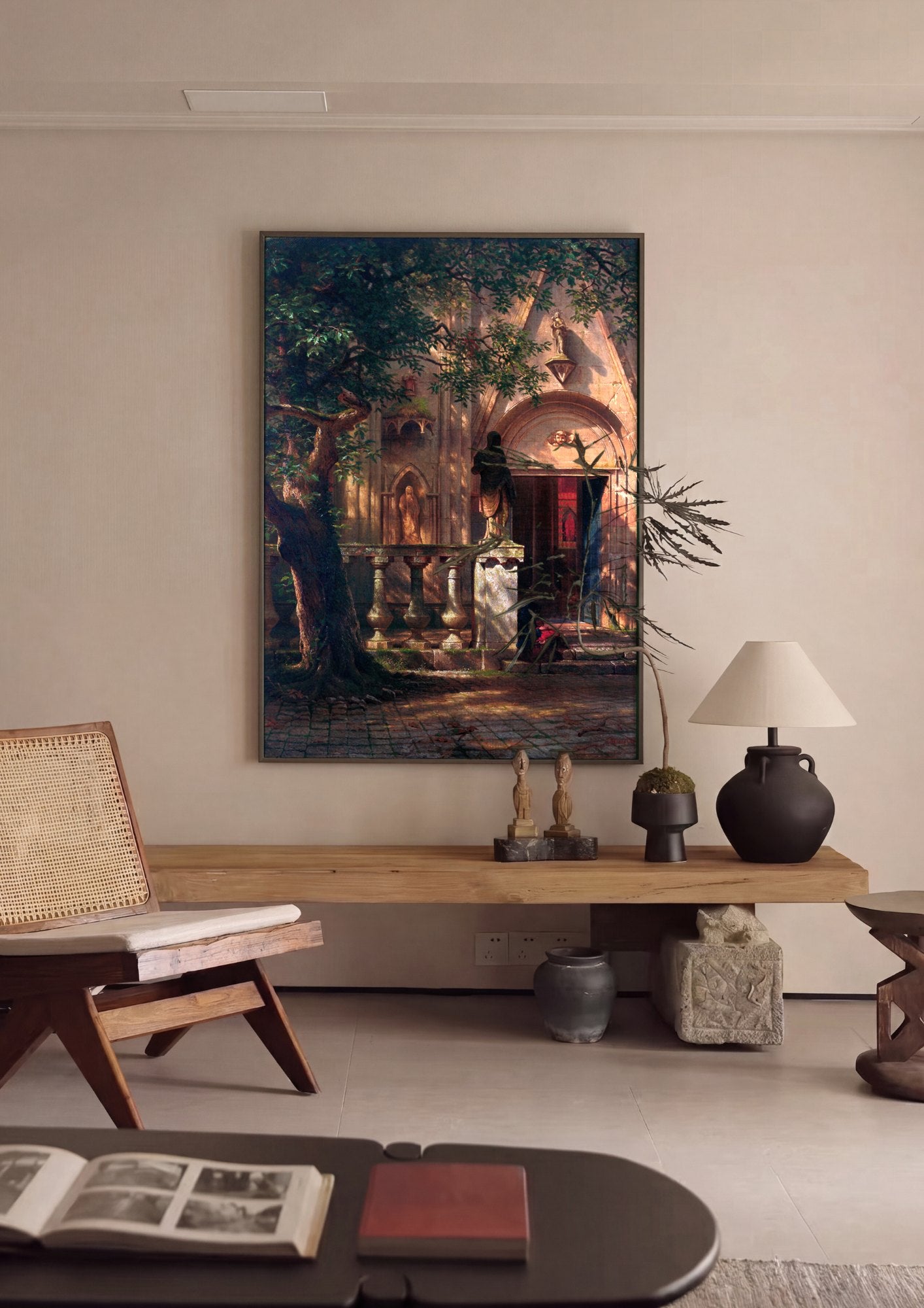 Quadro Decorativo A Igreja - Albert Bierstadt | quadro emoldurado na parede