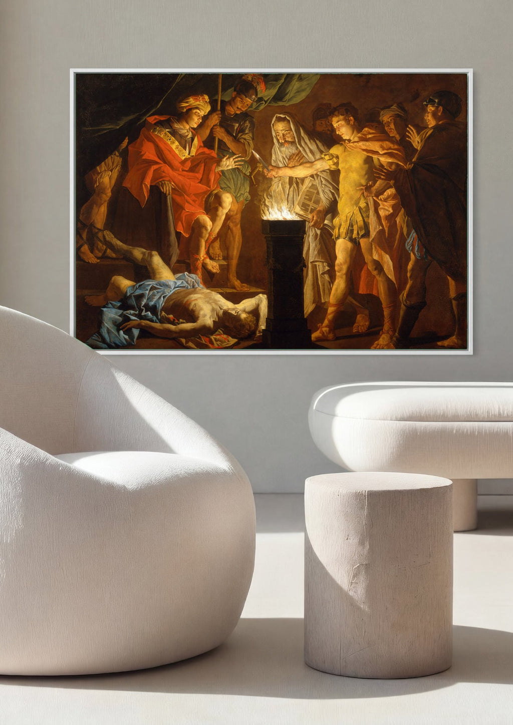 Quadro Decorativo A Morte de Sêneca - Matthias Stomer | quadro emoldurado na parede
