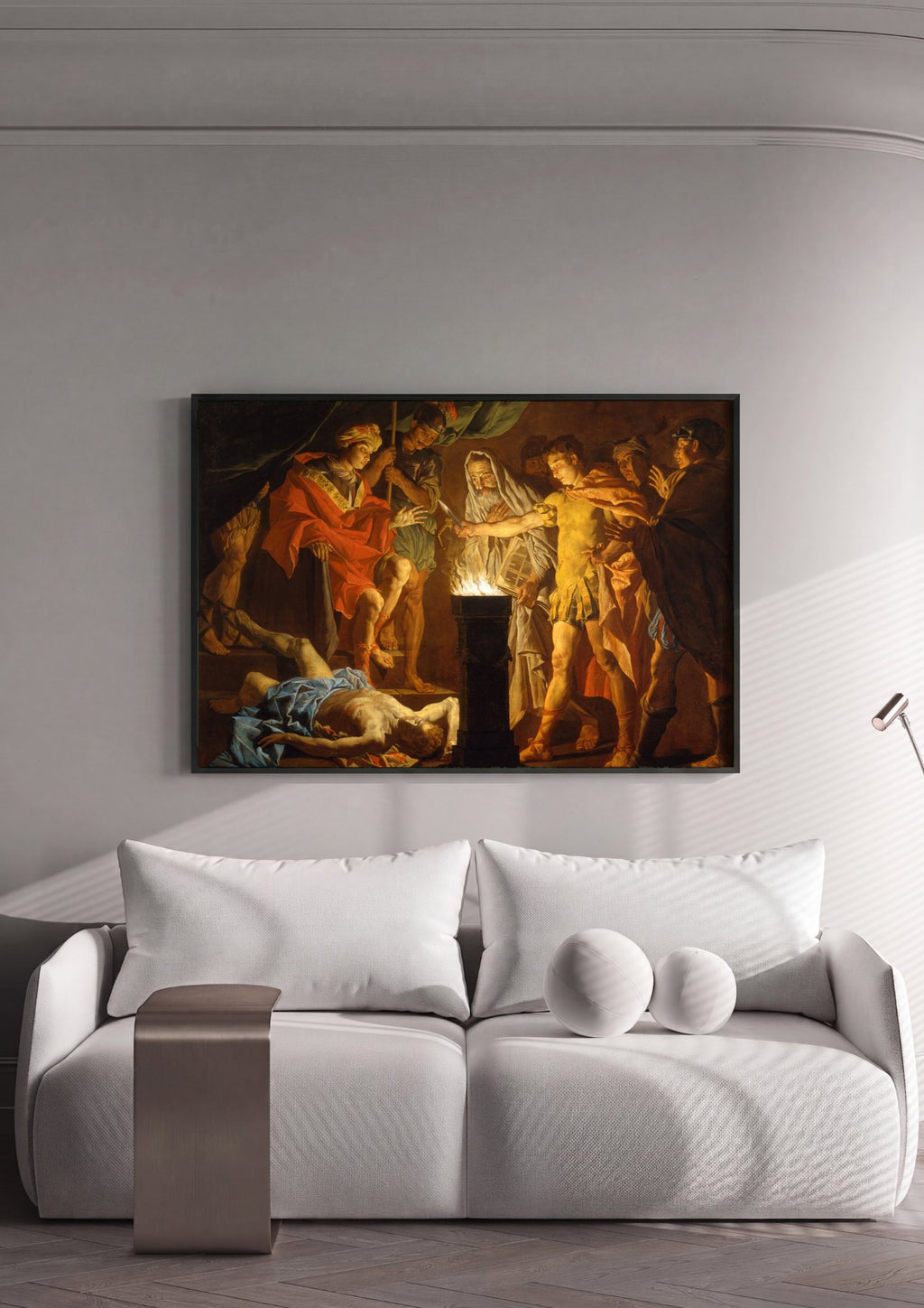 Quadro Decorativo A Morte de Sêneca - Matthias Stomer | quadro emoldurado na parede