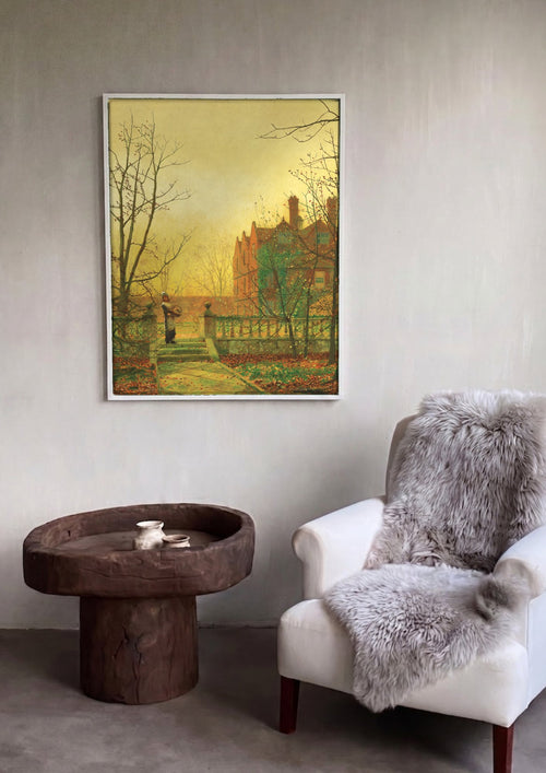 Quadro Decorativo 'The Old Garden' - John Atkinson Grimshaw | quadro emoldurado na parede