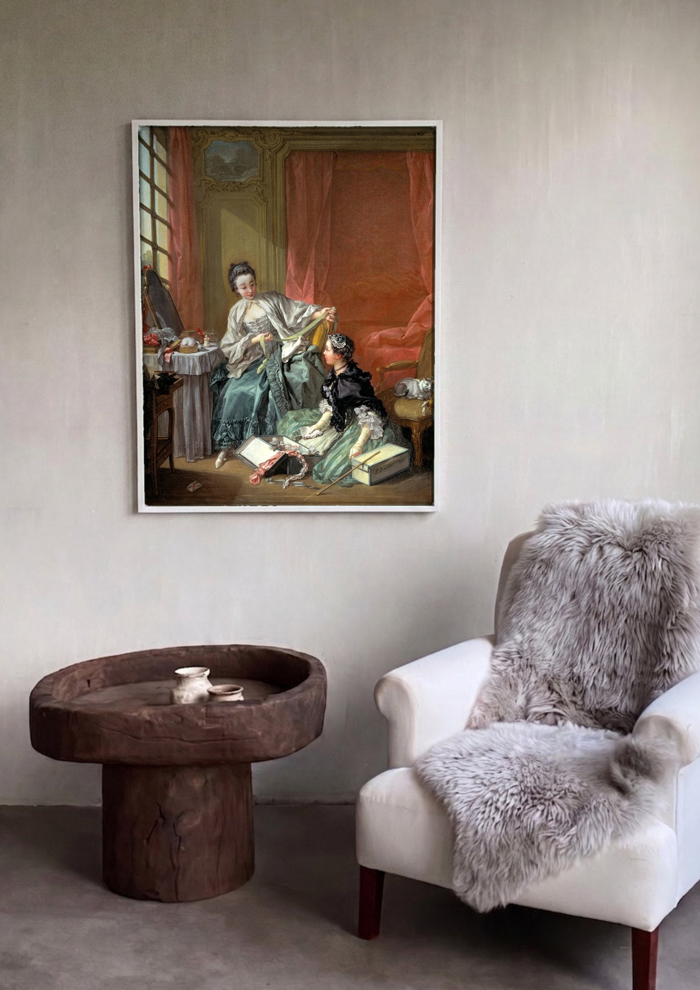 Quadro Decorativo A Camareira (La Toilette) - François Boucher | quadro emoldurado na parede