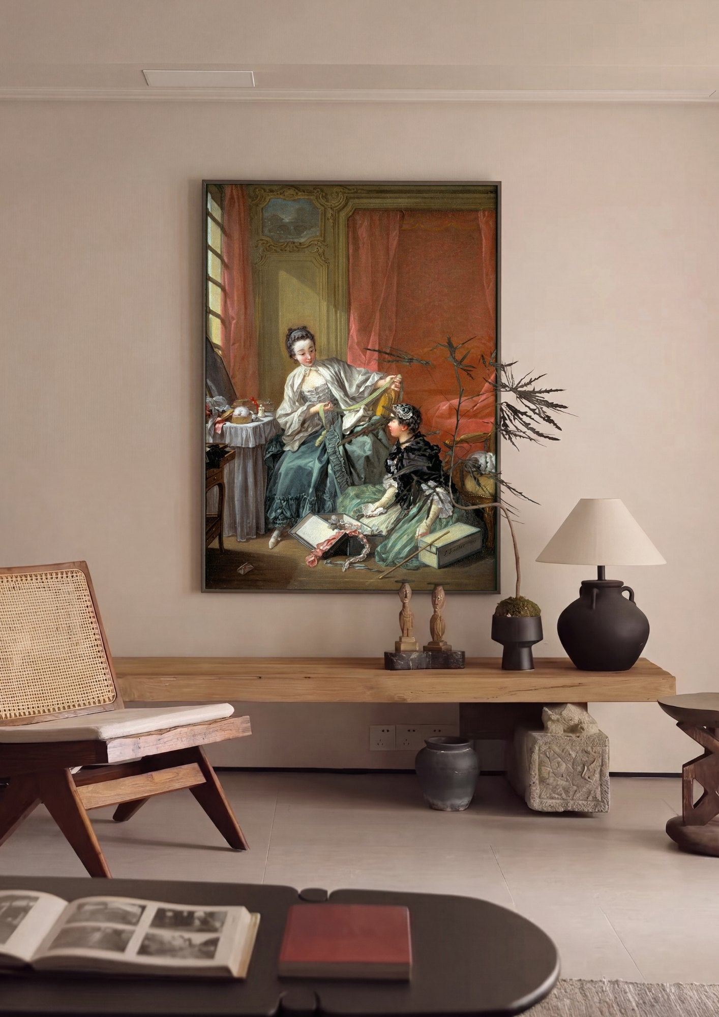 Quadro Decorativo A Camareira (La Toilette) - François Boucher | quadro emoldurado na parede