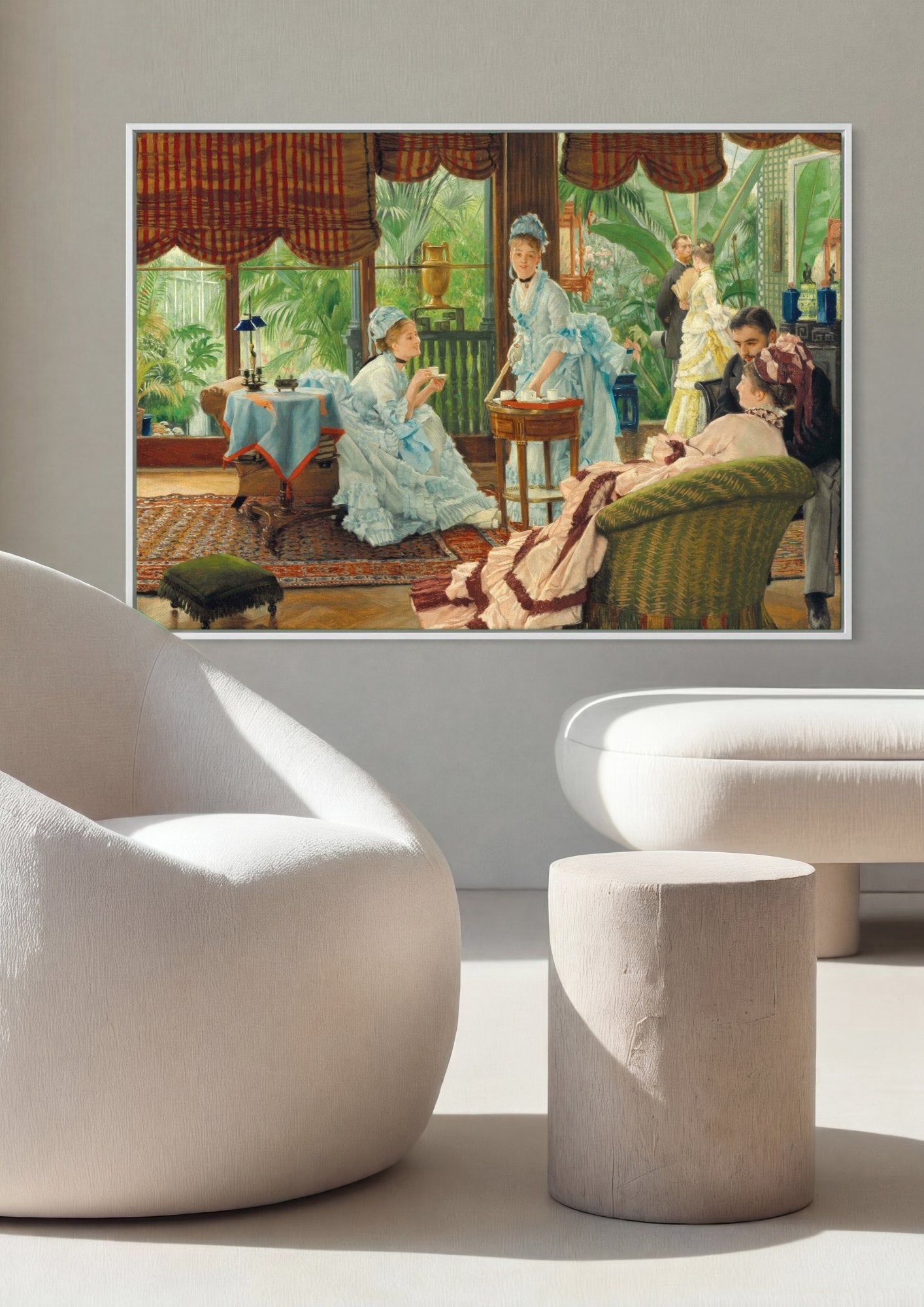 Quadro Decorativo A Estufa (The Conservatory) - James Tissot | quadro emoldurado na parede
