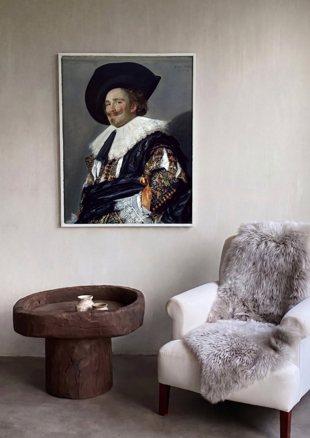 Quadro Decorativo 'O Cavalheiro Sorridente' - Frans Hals | quadro emoldurado na parede