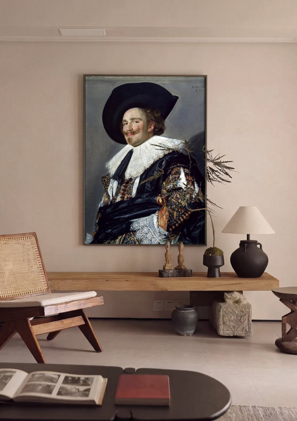 Quadro Decorativo 'O Cavalheiro Sorridente' - Frans Hals | quadro emoldurado na parede