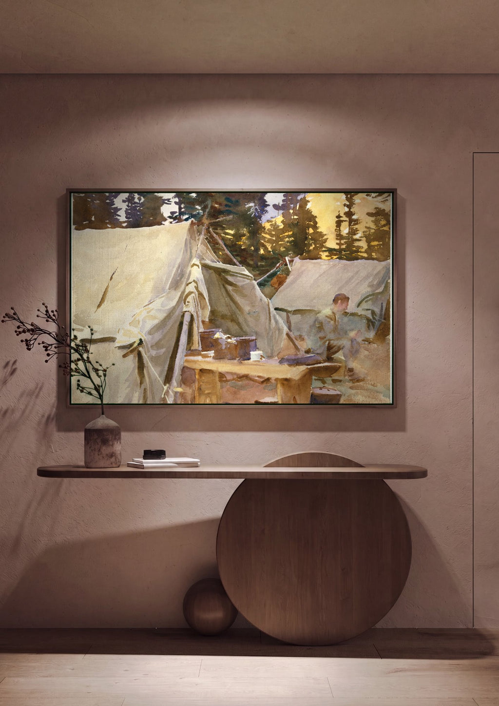 Quadro Decorativo Acampamento nas Montanhas - John Singer Sargent em ambiente decorado