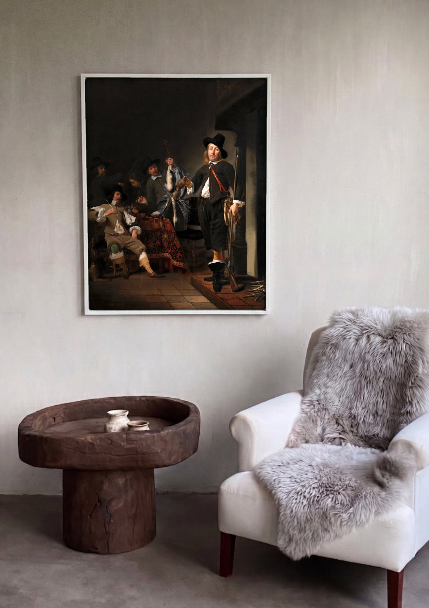 Quadro Decorativo A Companhia do Capitão Reinier Reael - Frans Hals em ambiente decorado