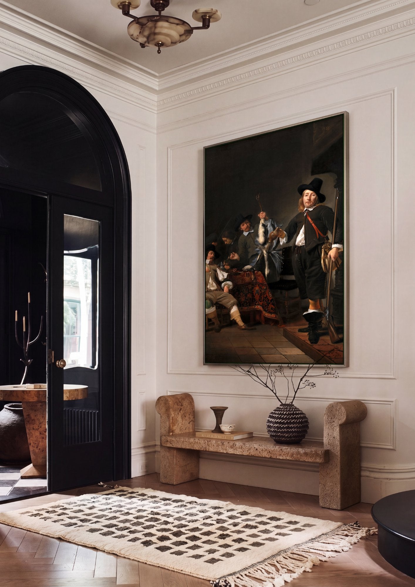 Quadro Decorativo A Companhia do Capitão Reinier Reael - Frans Hals em ambiente decorado