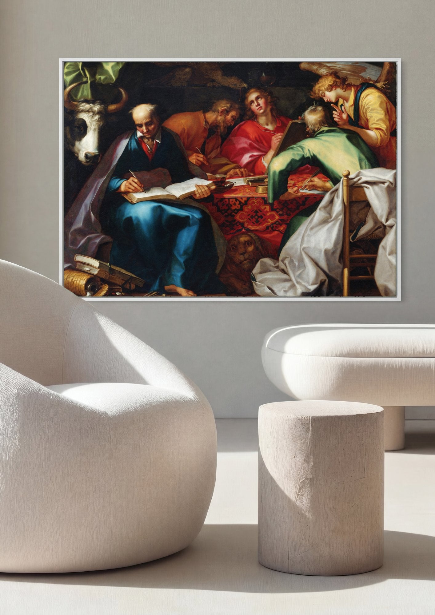 Quadro Decorativo Os Quatro Evangelistas - Abraham Bloemaert em ambiente decorado