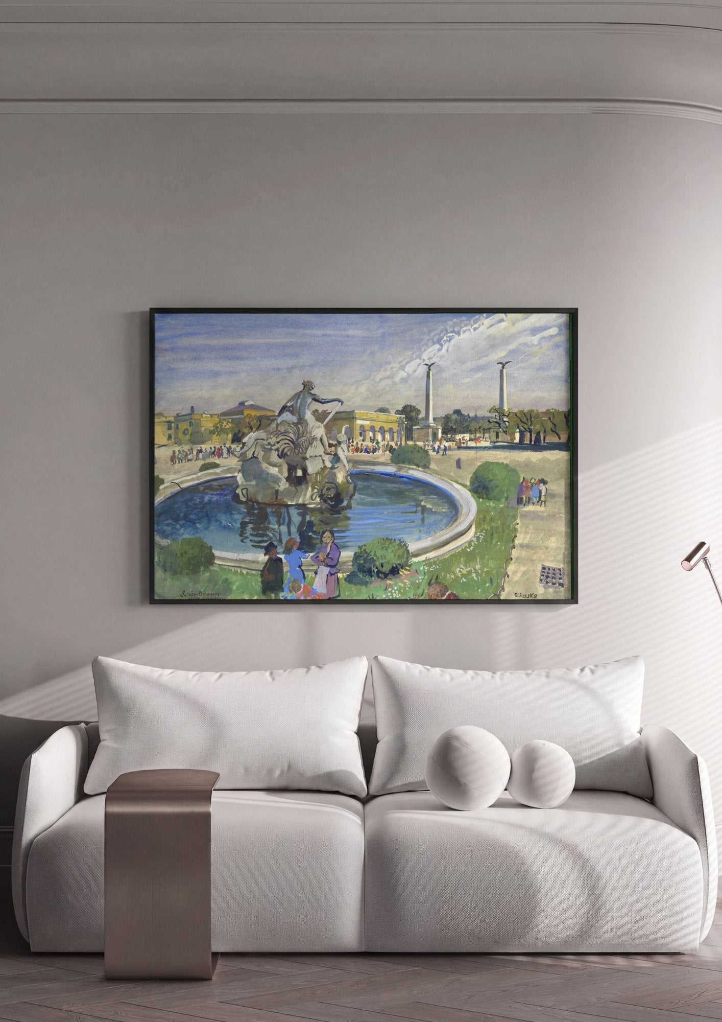 Quadro Decorativo Schoenbrunn Vor-Garten - Oskar Laske em ambiente decorado