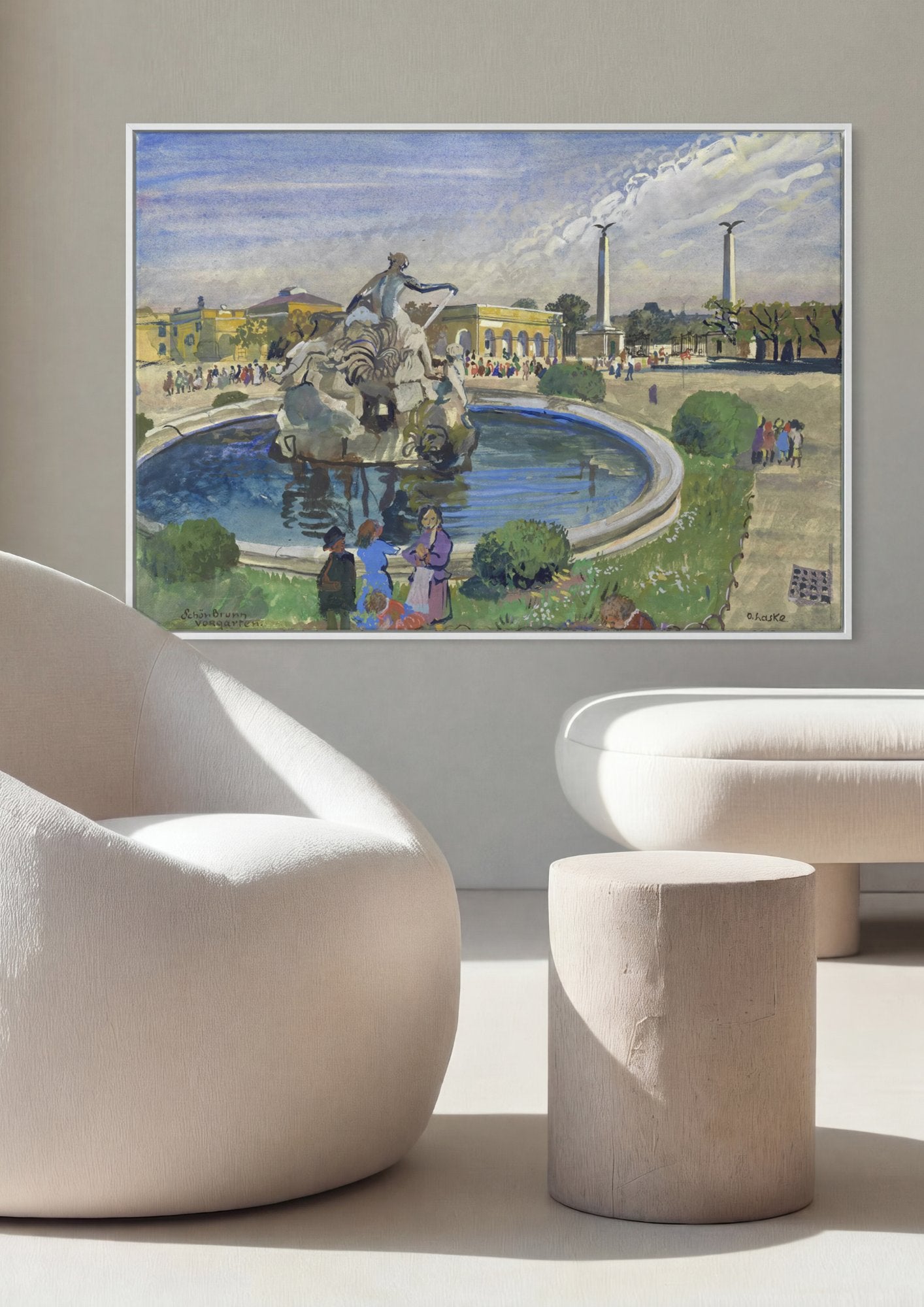 Quadro Decorativo Schoenbrunn Vor-Garten - Oskar Laske em ambiente decorado