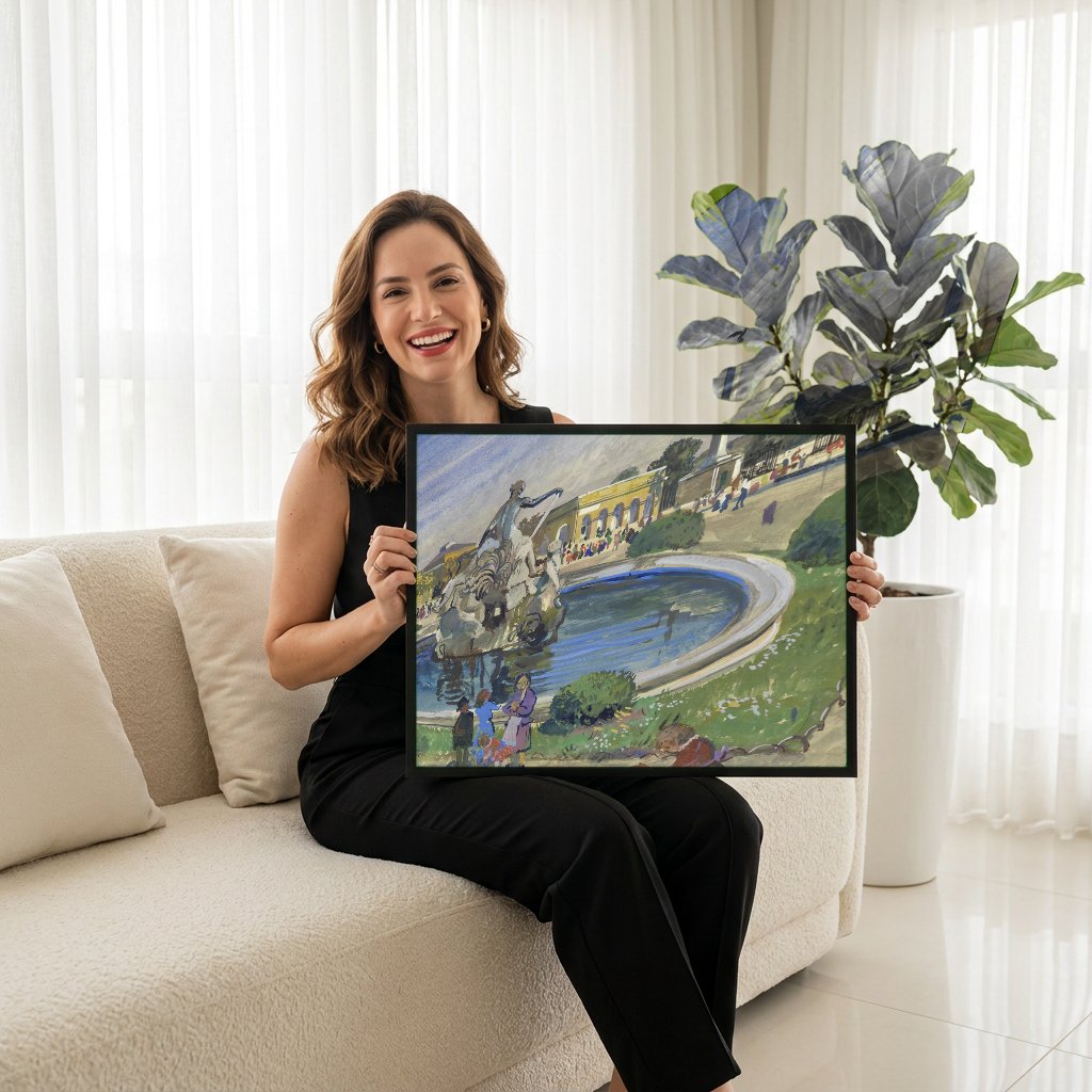 Quadro Decorativo Schoenbrunn Vor-Garten - Oskar Laske com modelo em ambiente