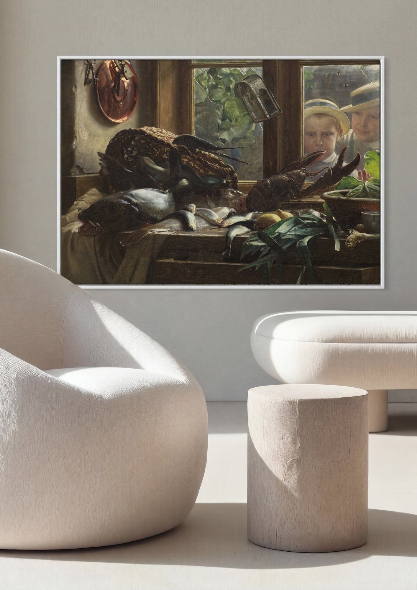 Quadro Decorativo A Lagosta (The Lobster) - Carl Bloch em ambiente decorado