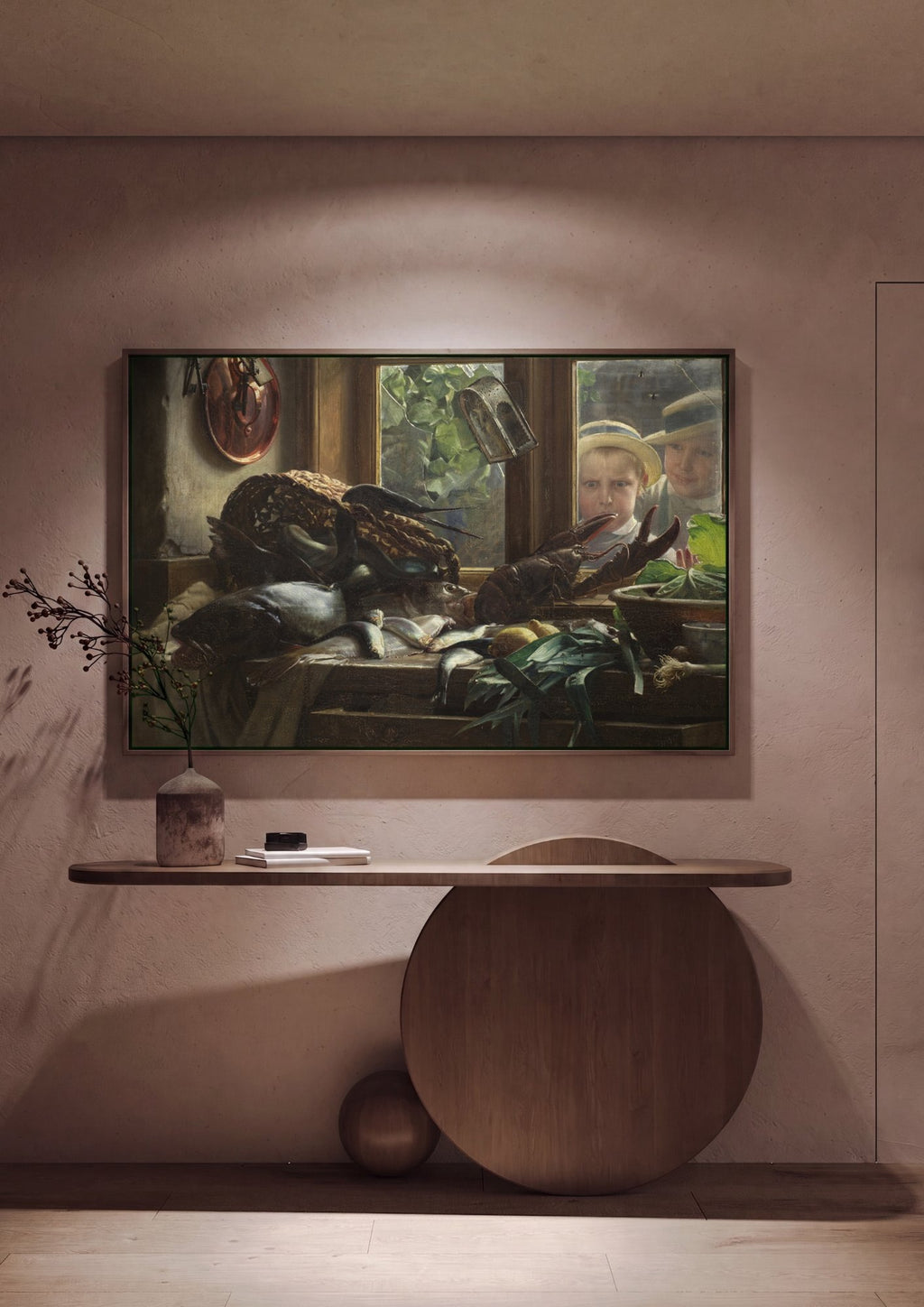 Quadro Decorativo A Lagosta (The Lobster) - Carl Bloch em ambiente decorado