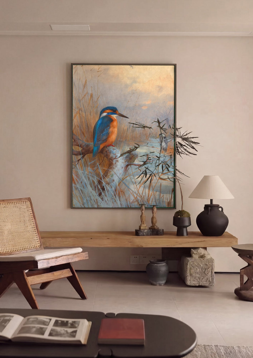 Quadro Decorativo Pássaros no Pântano - Thorburn em ambiente decorado