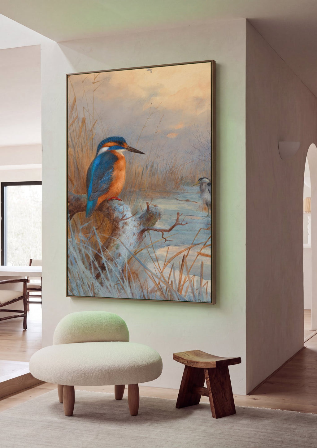 Quadro Decorativo Pássaros no Pântano - Thorburn em ambiente decorado