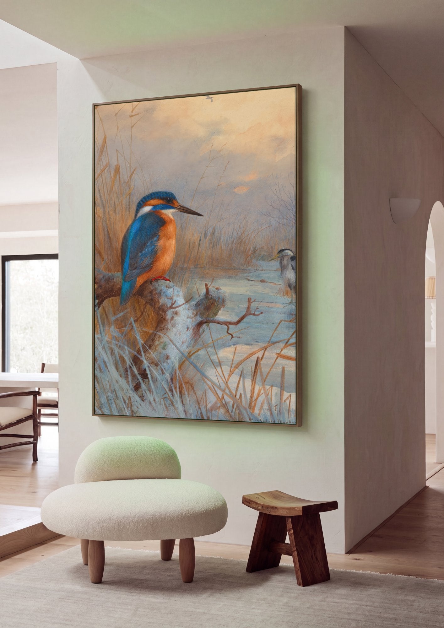 Quadro Decorativo Pássaros no Pântano - Thorburn em ambiente decorado