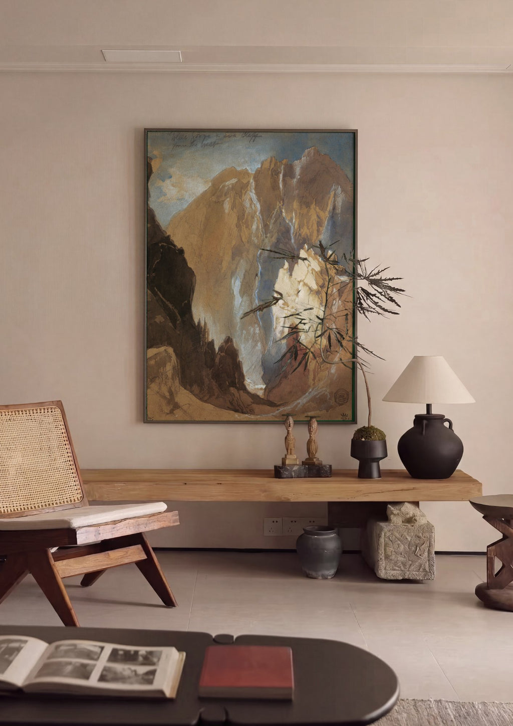 Quadro Decorativo Cânion Grand Canyon - Thomas Moran em ambiente decorado