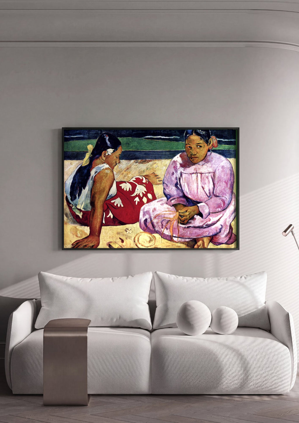 Quadro Decorativo Tahitian Women on the Beach - Gauguin em ambiente decorado