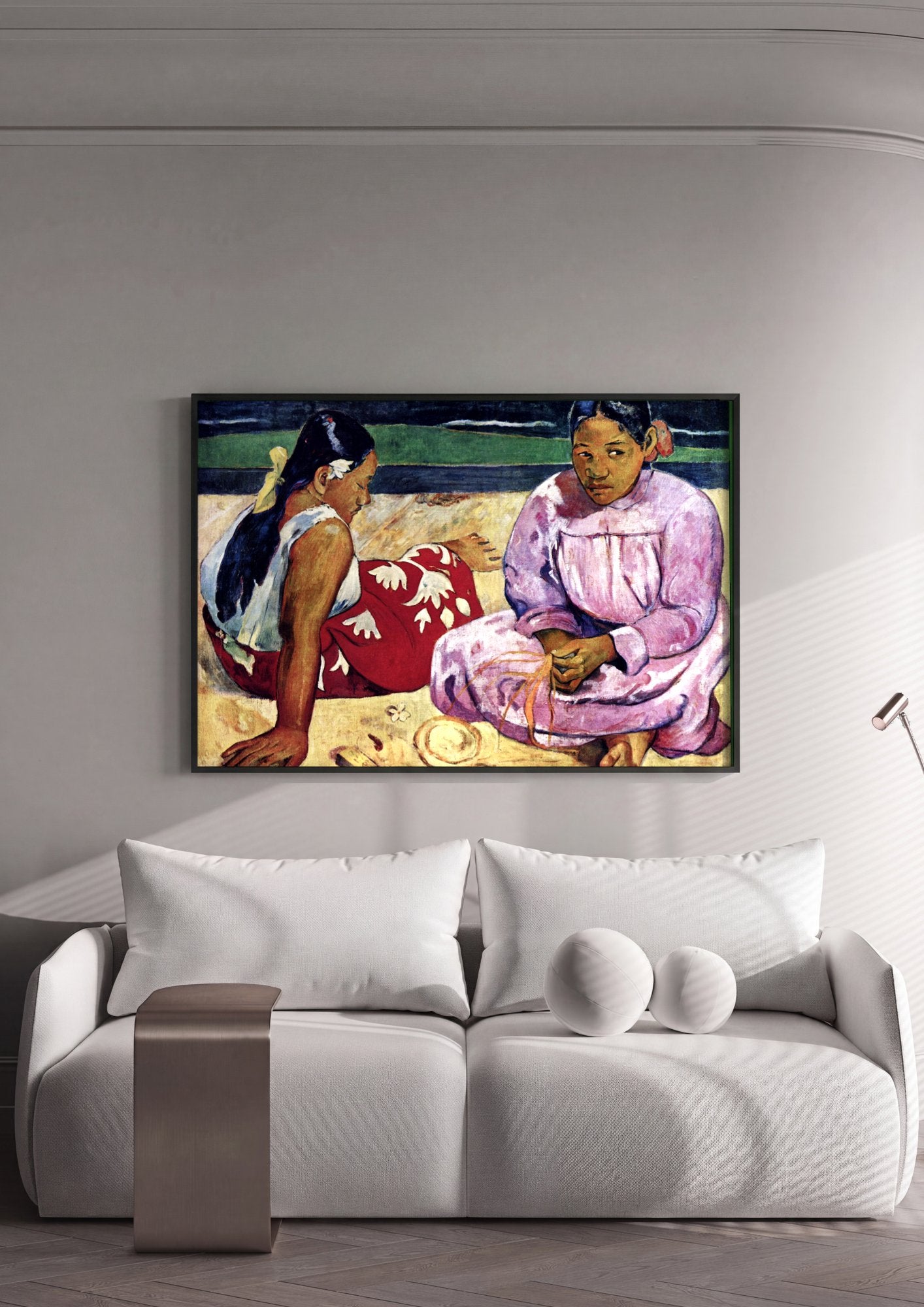 Quadro Decorativo Tahitian Women on the Beach - Gauguin em ambiente decorado